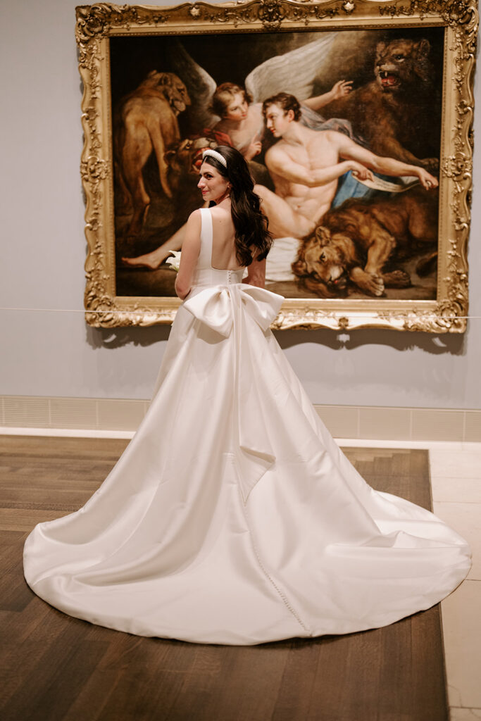 high-end museum bride